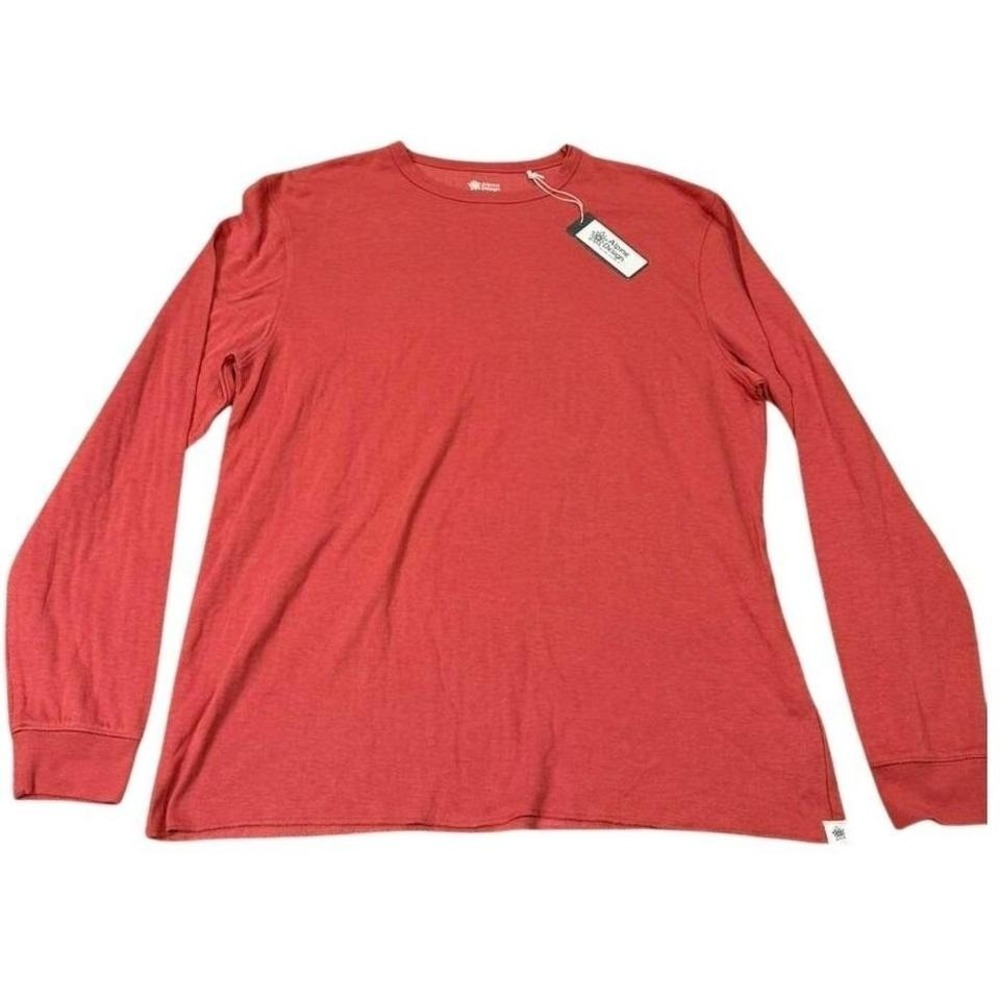 Alpine Design Mens Mad Peak LS Duofold Crew Shirt Antique Rosewood XL NEW